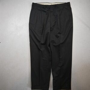 JB Britches USA Made 38x30 Gray 100% Wool Pleated Cuffed Winston Dress Pants